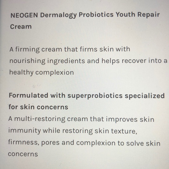Neogen probiotics youth repair cream mini - Picture 3 of 9